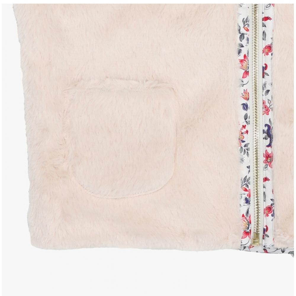 Louis Misha Kids Coat Velvet Floral Reversible Grc W25 R0081