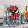 Custom Name Al Ahly SC Flannel Blanket, High quality Comfortable for All Seasons, Home Decor, Warmth and Comfort