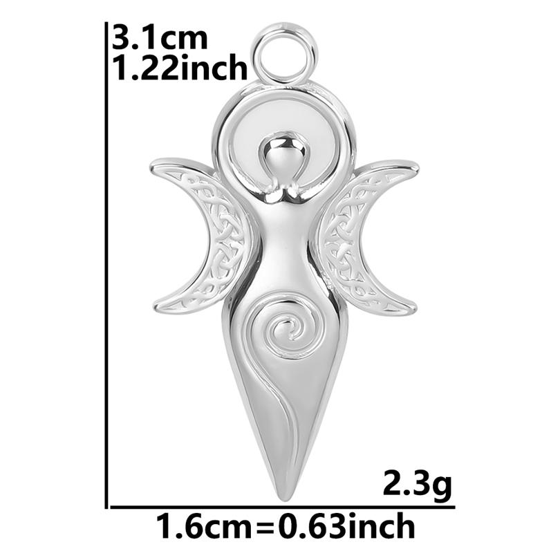 Fashion Moon Charm Pendant Metal 304 Stainless Steel Charms For Jewelry Making Supplies Wicca Components DIY Earrings Bracelets