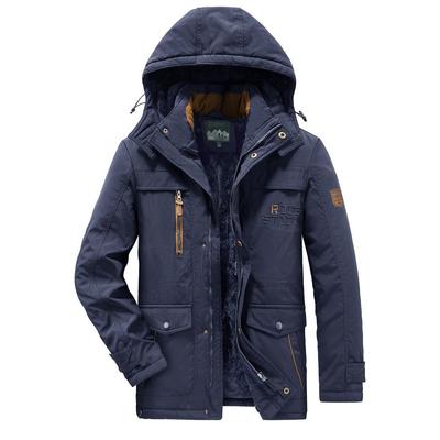 Herren Winter Locker Lässiger Mantel Kältebeständig Mittellang Baumwolljacke
