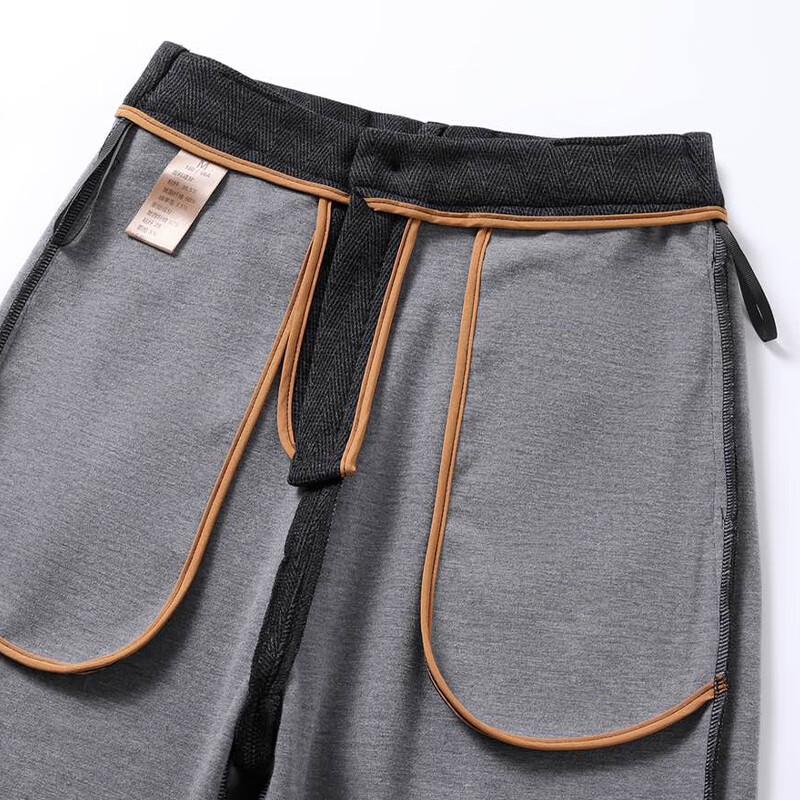 Women's Herringbone Wool Blend High-Waist Straight-Leg Casual Pants