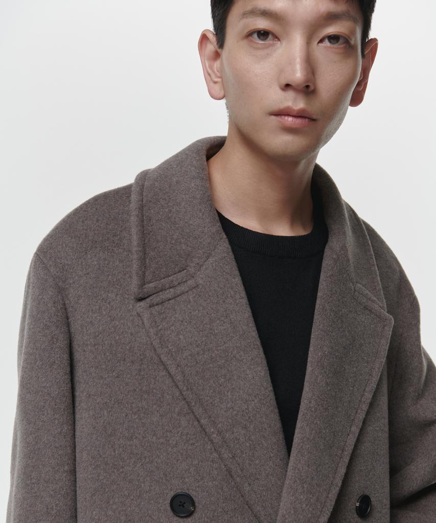 Musinsa Standard Cashmere Blend Oversized Double Coat [Taupe]