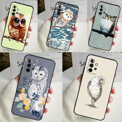 Funda de Teléfono de Dibujos Animados de Búho Lindo Para Samsung Galaxy A53 A33 A13 A12 A32 A52 A14 A34 A54 A15 A25 A35 A55 A71 A51