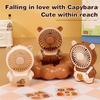 Cartoon Cute Capybara Fan High Quality Summer Portable Handheld Fan  Mini Pocket Fan Rechargeable Desktop Fan Gifts