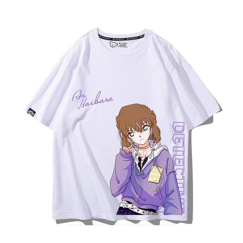 

Detective Conan 2026 Monster Haibara Ai Kudo Shinichi Mouri Ran Peripheral Printed Unisexs and Womens Cotton Casual Tshirt 4XL