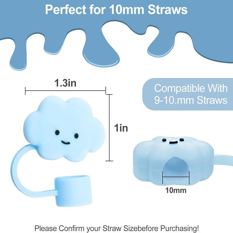 1 Stück Wolken-Silikon-Strohhalm-Abdeckung für Stanley Becher Niedliche Trink-Staubkappe Strohhalmspitzen Abdeckung Becher Zubehör
