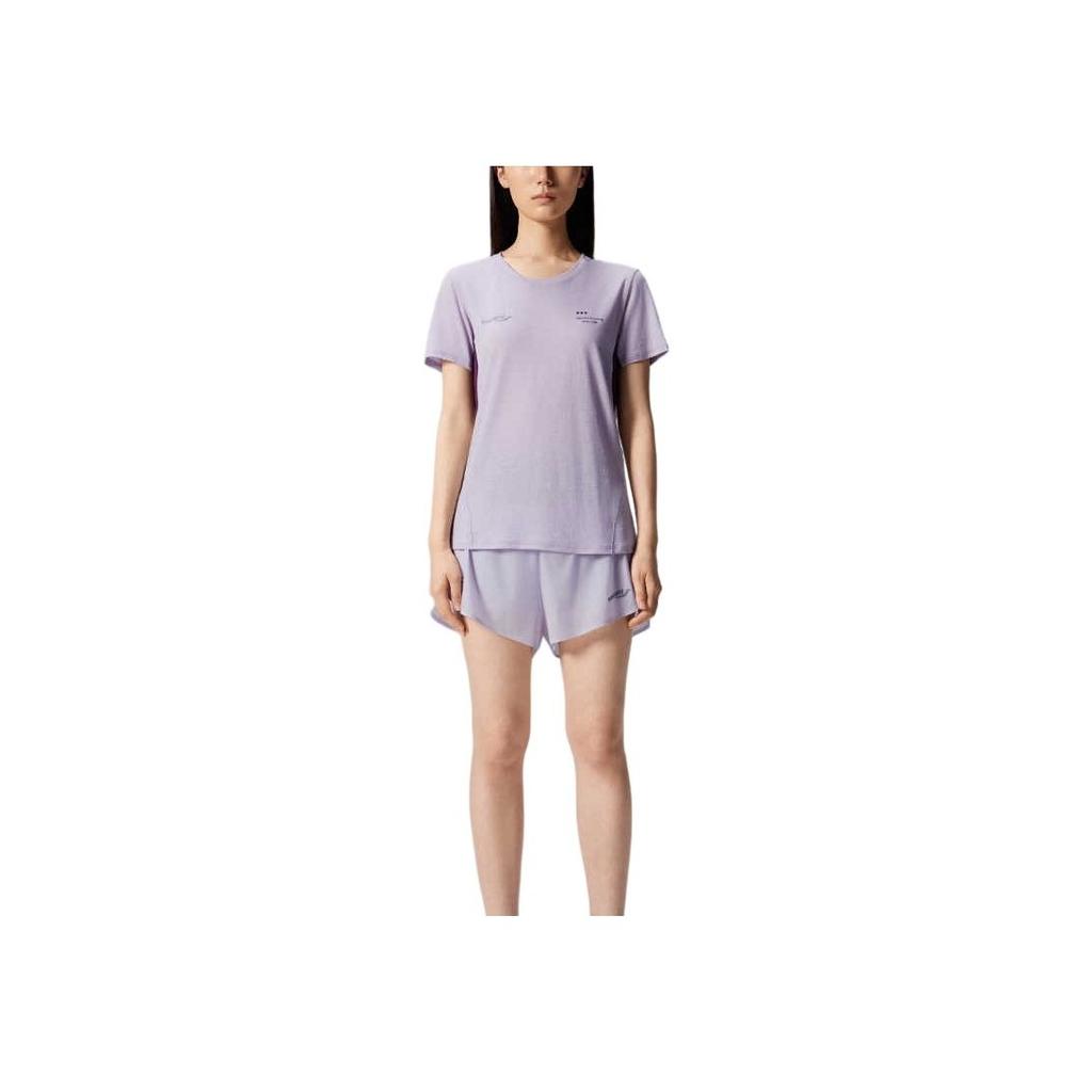 Saucony Merino Mania Round Neck Comfortable Pullover Short Sleeve T-Shirt Women T-Shirts Light-Purple SA1250ST62T-PP094