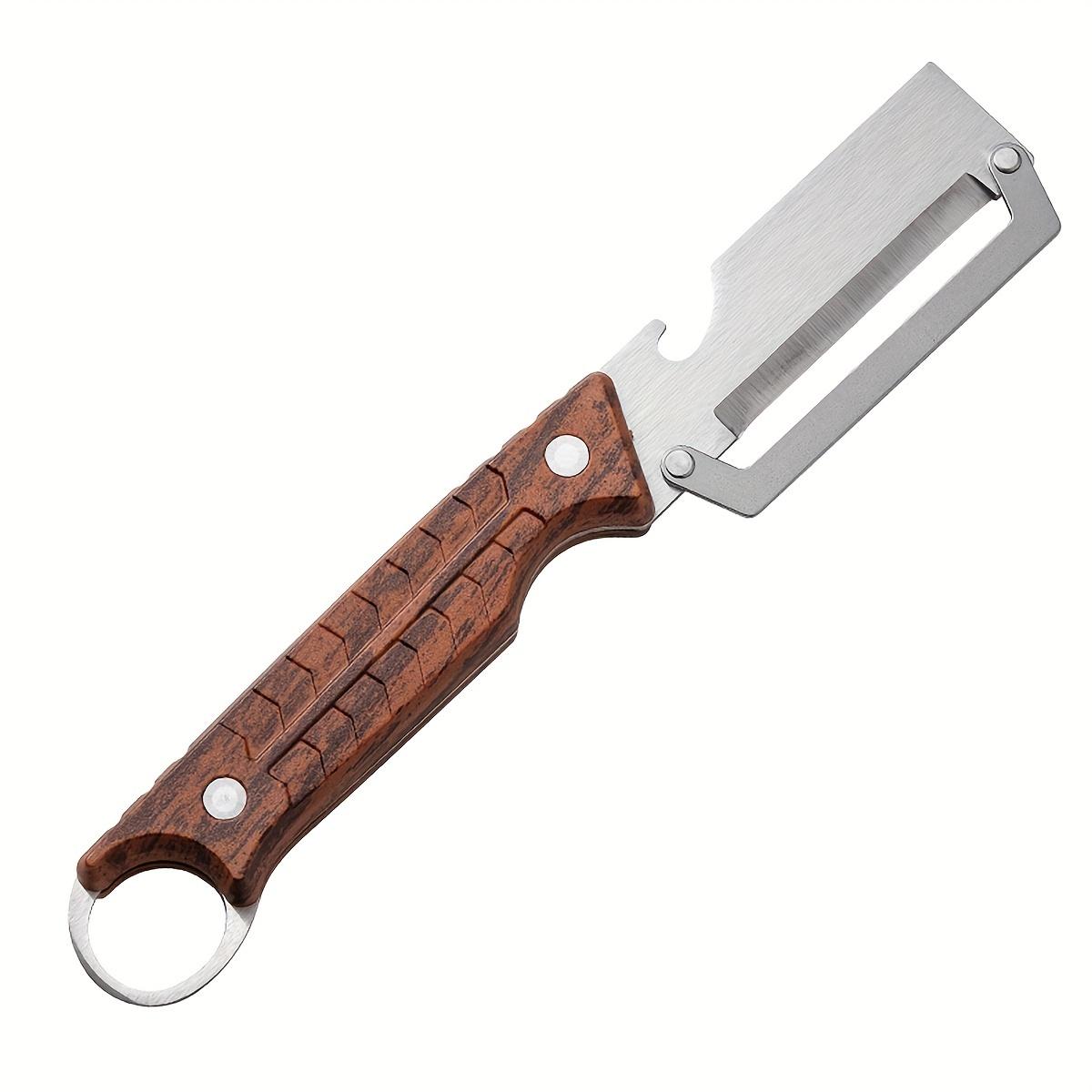 

1 шт. Пилинг для сахарного тростника из нержавеющей стали Цельностальной кухонный пилинг Пилинг для фруктовой подставки Открывалка для вина Два в одном