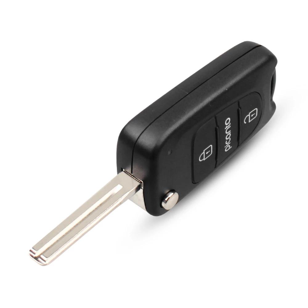 Picanto For Rio 3 For Kia K2 K5 3 Buttons Car Key Shell Remote Key Shell Flip Folding Key Case