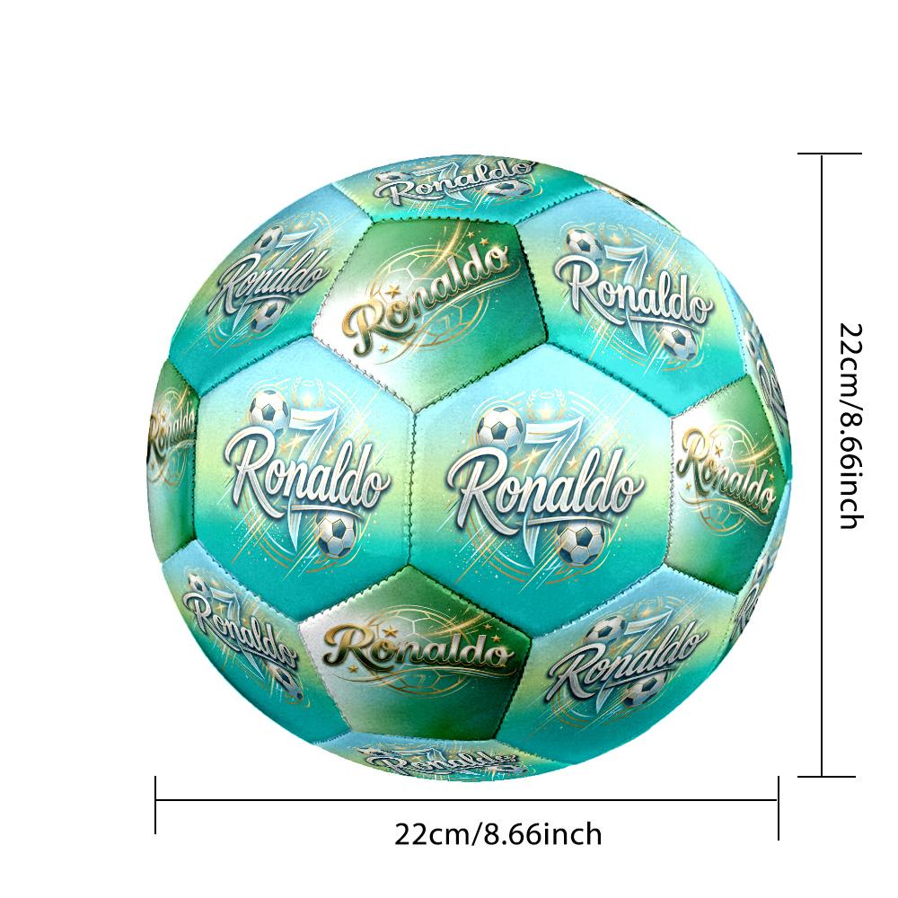 Ronaldo's Golden Celebration Size 5 Football Machine-Stitched Indoor/Outdoor Universal Football Sports Enthusiast Gifts
