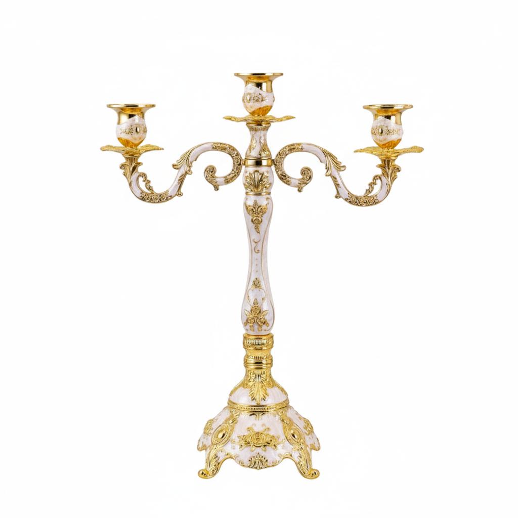 Vintage Bronze Candelabra Metal 5/3 Heads