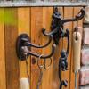1pc Multifunctional Vintage Cast Iron Hooks,Easy Installation,Sturdy&Durable,Swivel Design for Bathroom,Farmhouse,Garden,Garage