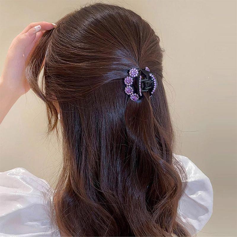 Vintage  Flower Hair Claws Women   Hairpins Clamps Crab Ponytail Barrette Girls Hair Accessories