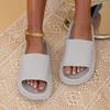 Mode Sommer Klobige Plateau Hausschuhe Damen 2025 Komfort Weiche Sohle Cloud Slides Frau Mode Rutschfeste Dicke Sohle Strandsandalen