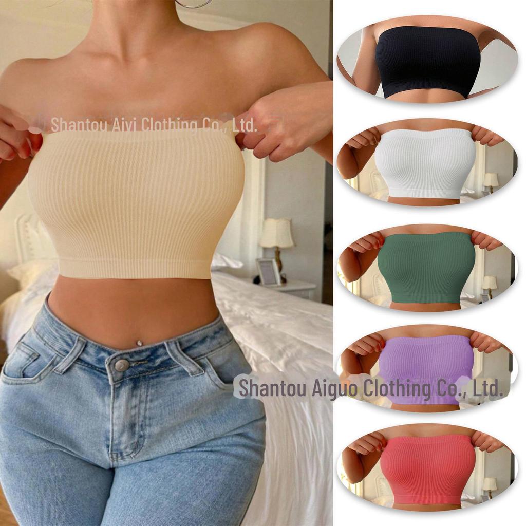 Seamless Breathable Knitted Summer Tube Tops for Women