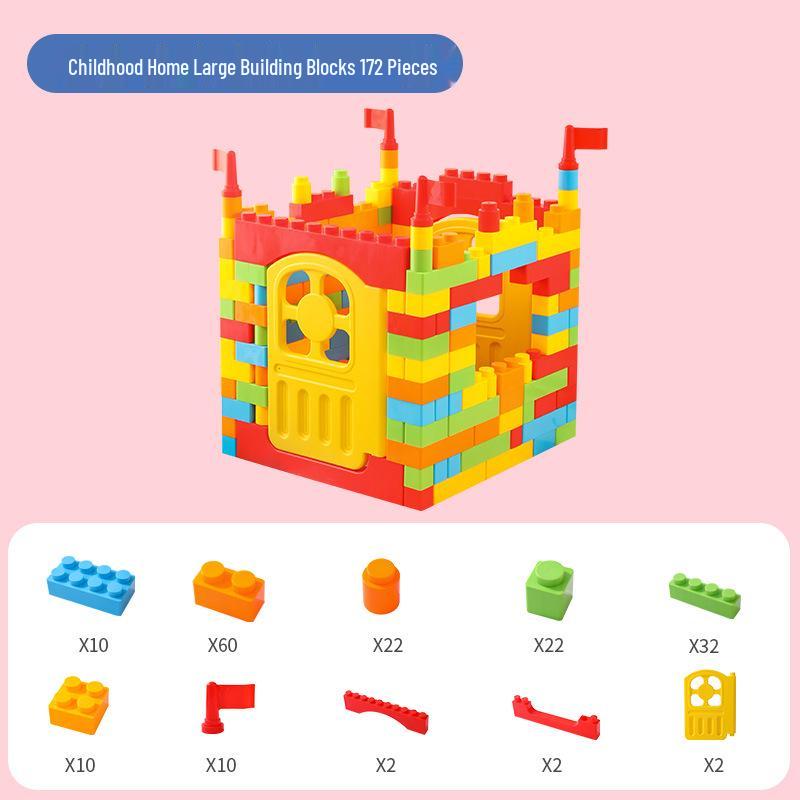 Large Particle Educational Building Blocks - Indoor Children's Castle Set