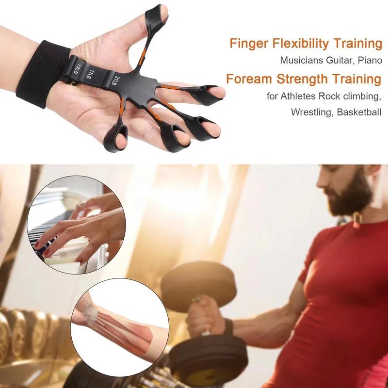 1-6pcs Hand Grip Strengthener Physical Tools Finger Trainer Training and Exercise Gym 6th Level Resistance Gripster Expander