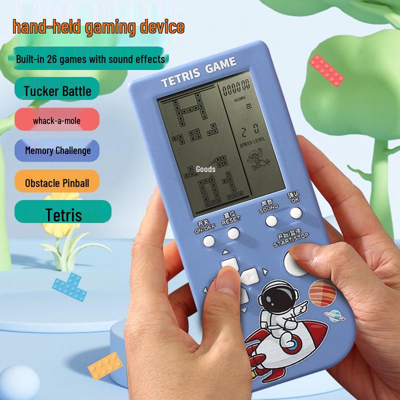 

Retro Handheld Tetris Game Console: Large Screen Classic Educational Toy