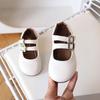 Kids Patent Leather Double Buckle Mary Jane Shoes