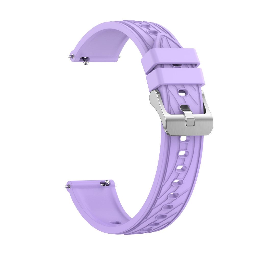

18mm Textured Silicone Strap Suit for Huawei Watch GT4/GT5 41mm Stylish Patterned Silicone Strap 18mm Фіолетовий
