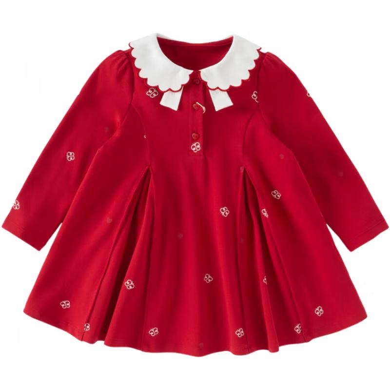 Dave & Bella Girls  Red Academy Style Polo Dress 140 cm