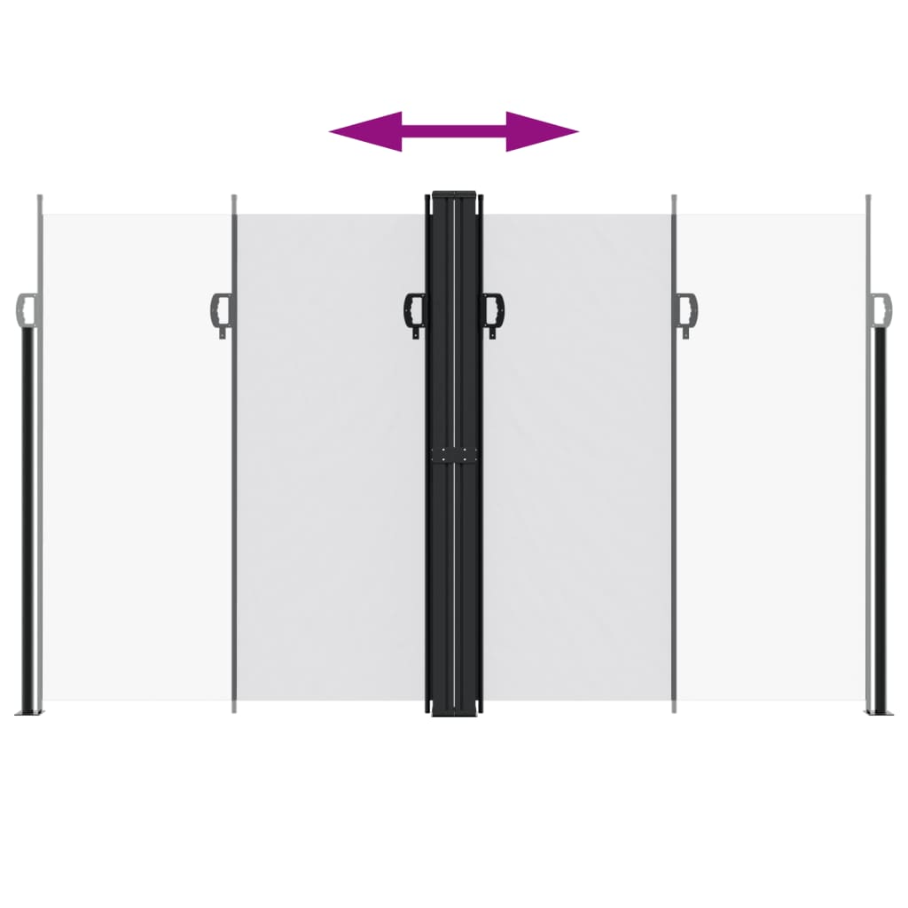 Retractable Side Awning White 200 X 600 Cm