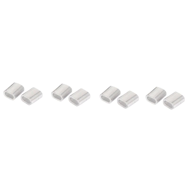 A84E-2.5Mm Single Hole Wire Rope Aluminum Sleeves Clip Cable Crimps 400Pcs