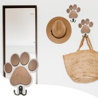 Katzenpfotenmuster Haken Starke Tragfähigkeit Stanzfreies Design Wandmontierter Aufhänger Zuhause