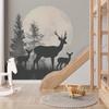 Fun-L039 Cartoon Forest Elk Bedroom Living Room Home Background Wall Landscaping Decorative Wall Stickers