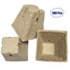 100 st 6*6*6 cm plantbricka för trädgård Engångs hushållsmassa Plantbricka Nedbrytbar engångsmassa för plantskola