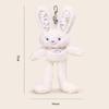 1Pcs Creative Ear Pulling Bunny Pendant 30Cm Cute Pull-Out Rabbit Plush Toy Keychain Bag Charm Decor Kids Stress Relief Gift