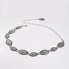 Turquoise Retro Green Metal Waist Chain For Women With Elegant Design And Buckle Hook