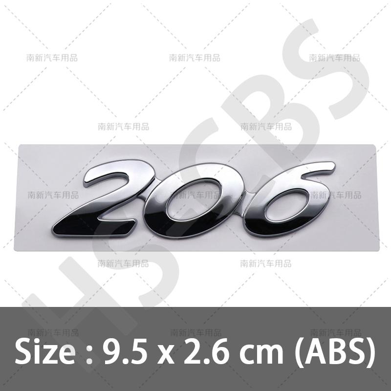 SQOB1 ABS 206 207 301 308 Rear Trunk Logo 307 508 3008 2008 4008 5008 Emblem Badge For Peugeot Car Styling Tailgate Emblem Stickers