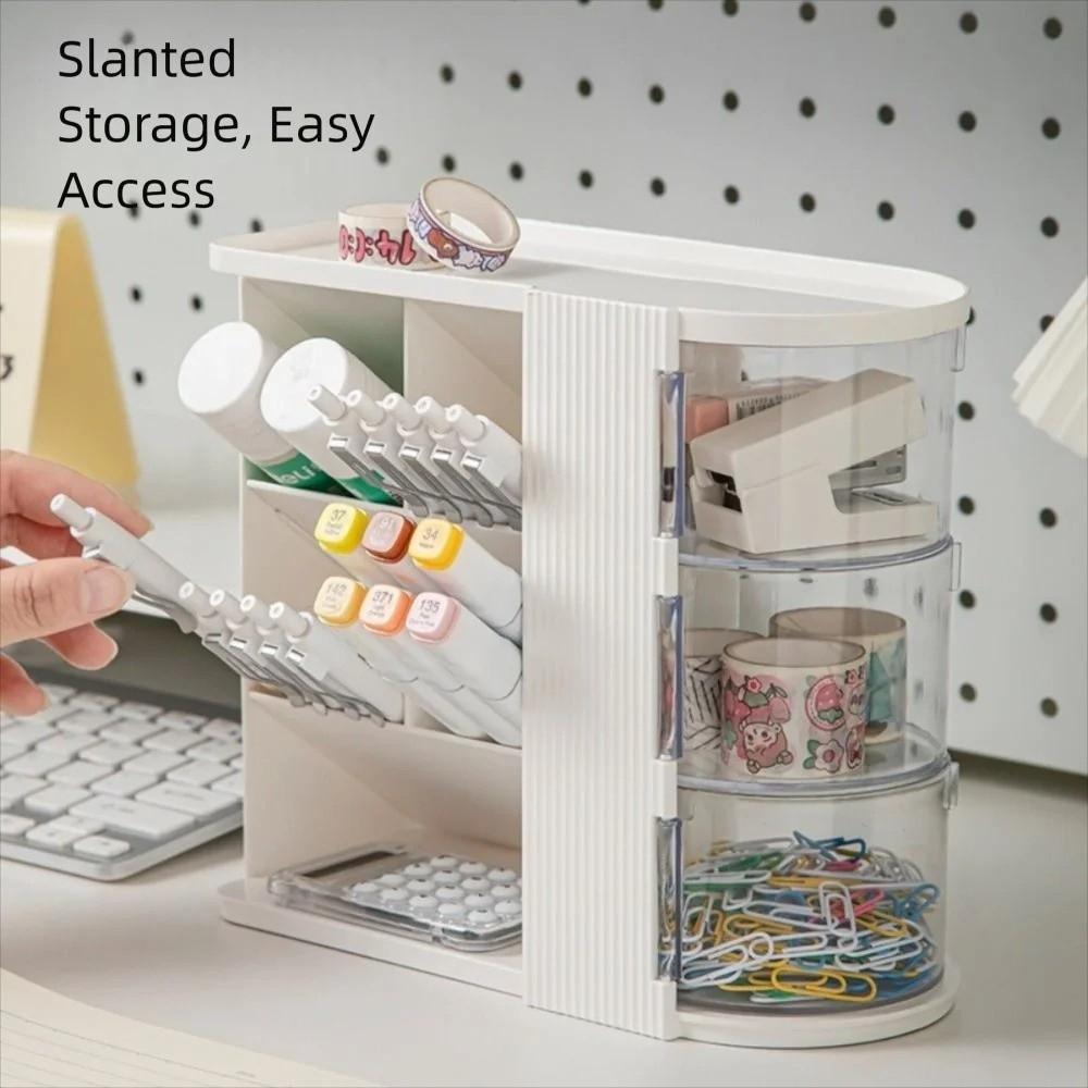 Large Capacity Stationery Storage Box Multi-Layer Skincare Storage Rack  for Tabletop