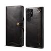 Samsung S26 Retro Genuine Leather Phone Case with Card Slot & Lanyard for S25 Ultra/S24+ Flip Cover