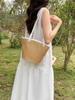 Straw bag women's large-capacity new vegetable basket shoulder bag beach premium tote bag