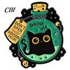 Cat Lapel Pin Black Themed Brooch, Anti-Rust Lightweight Pin, Cartoon Badge Accessories for Clothing Bag Decoration Party Jewelry Brooch
