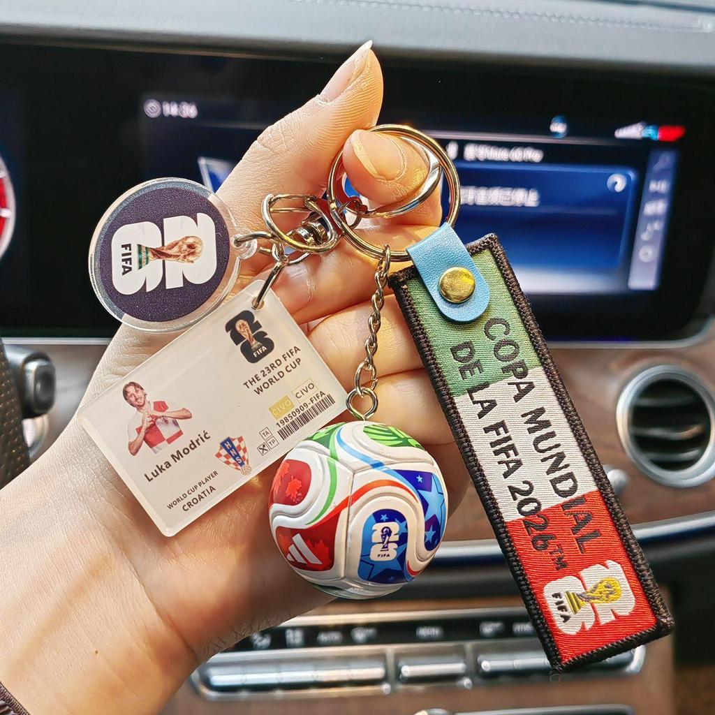 Messi Ronaldo Football Keychain - 2026 World Cup Player Gift Set