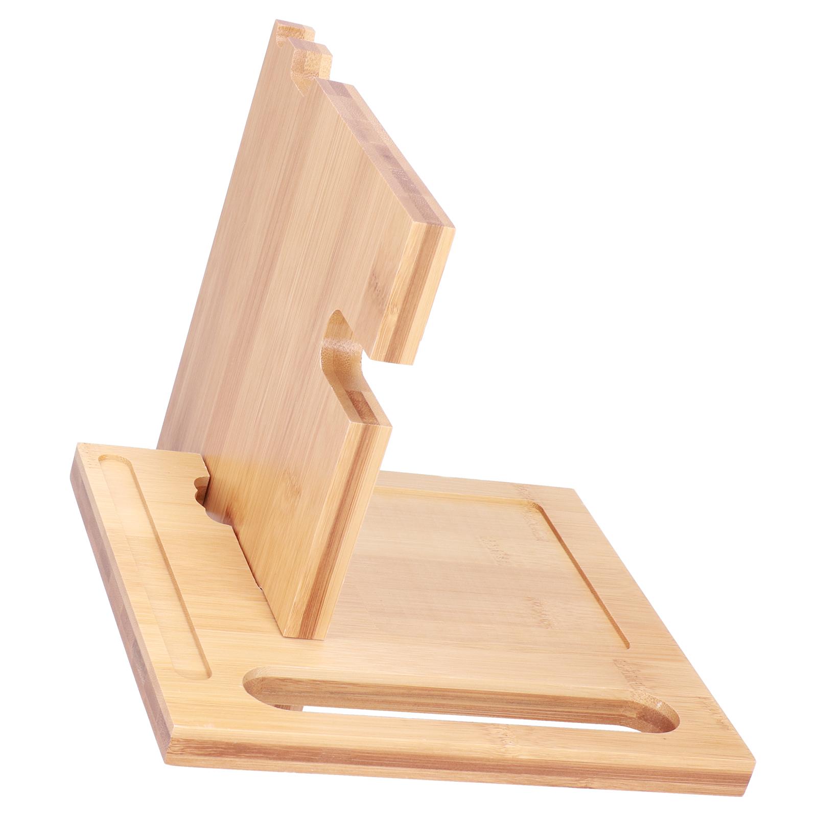 Wood Mobile Phone Holder MultiFunctional Wallet Storage Box for Home Office Living Room