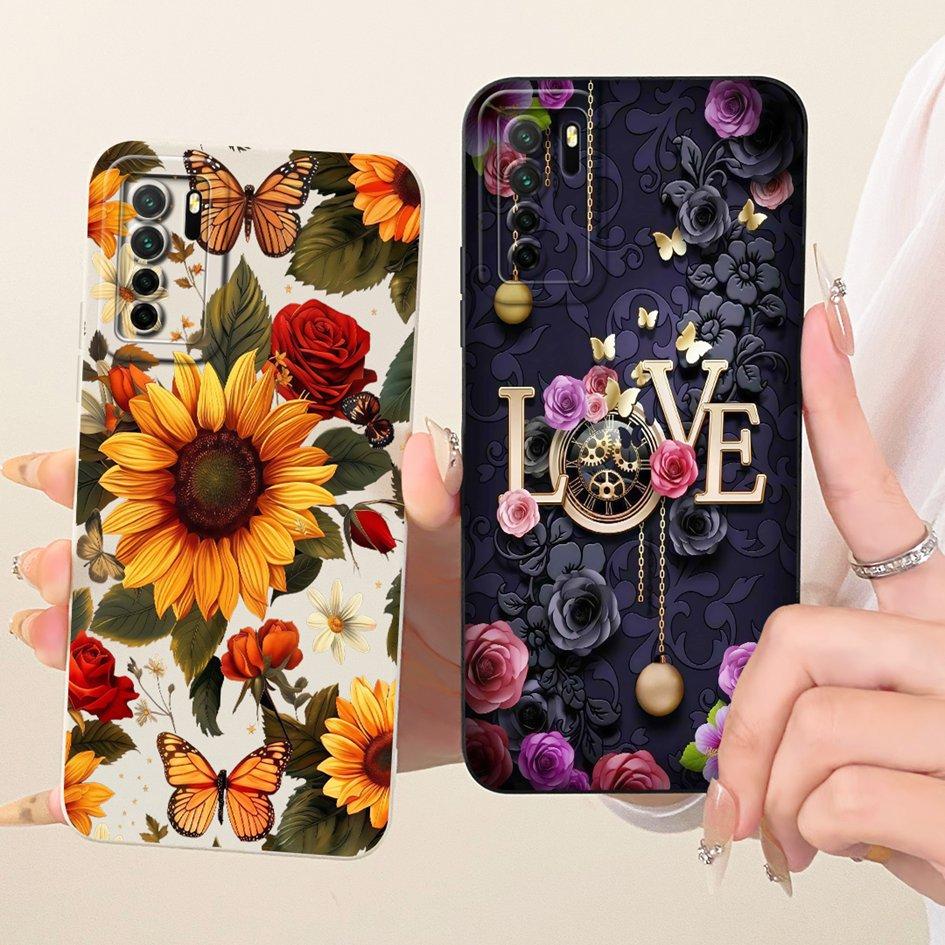 For Huawei Nova 7 SE Case P40 Lite 5G CDY-NX9B CDY-AN20 Lovely Rabbit Cartoon Soft Silicone Protective Cover For Honor 30S Funda