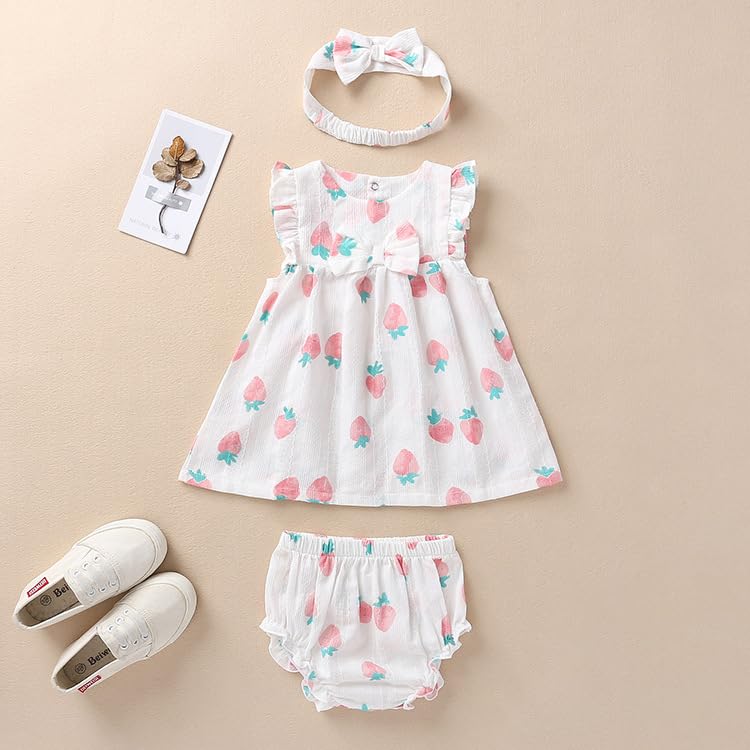 Baby Koi Baby Summer Short Sleeve Hair Casual Perfect for Shrine and As a Cherry 90cm Clothes, Girls' Dress, Shorts, Pants, Accessory, Wear, Visits,