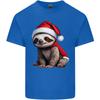A Cute Christmas Sloth With Xmas Hat on Unisexs Light Cotton TShirt