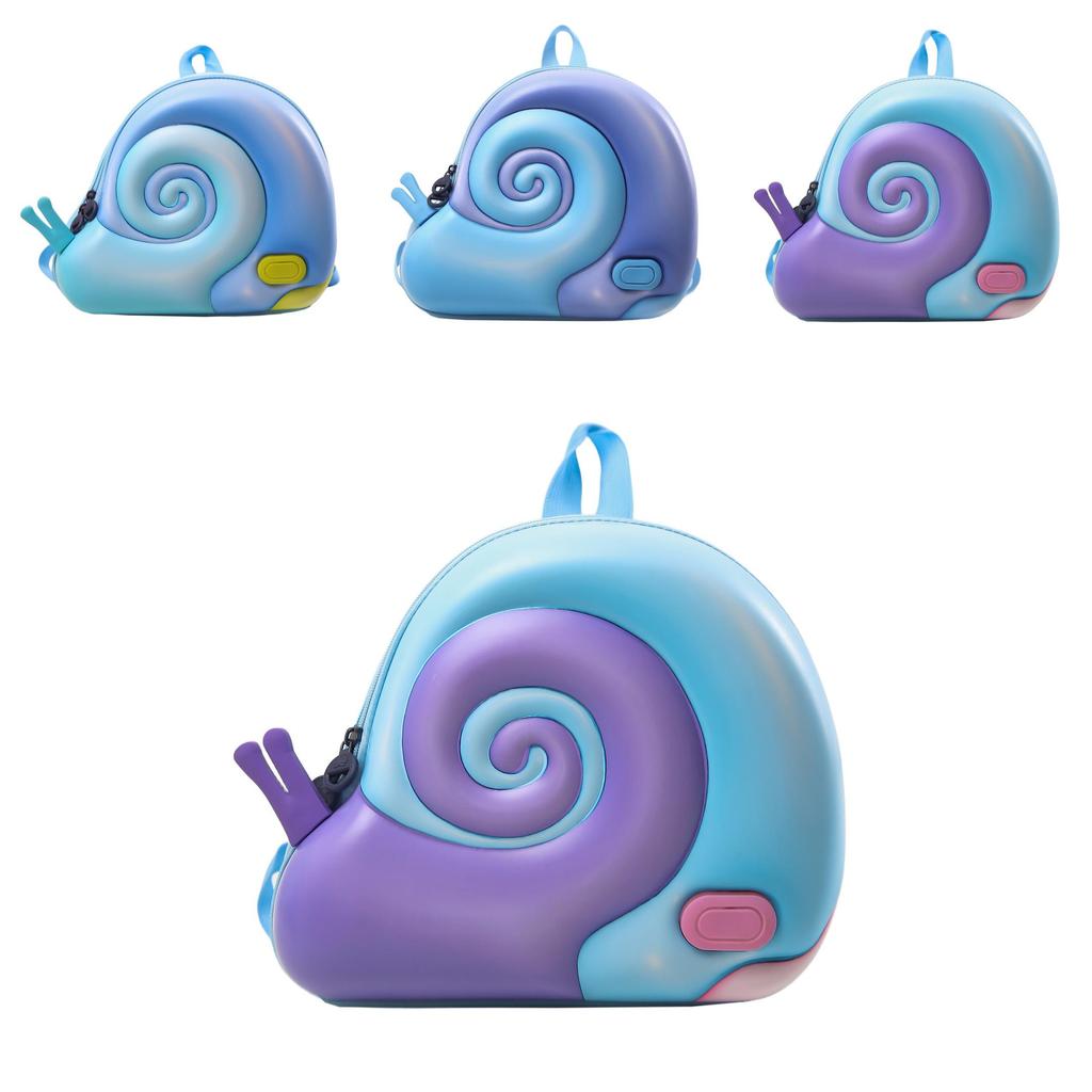 Cartoon Snail Shape Backpack With Light Up Led Flashing And Breathable Canvas For Preschool