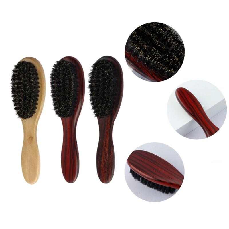 Natural Wood Hair Brush For Sensitive Scalp Gentle Voluminous Hair Anti Static Portable