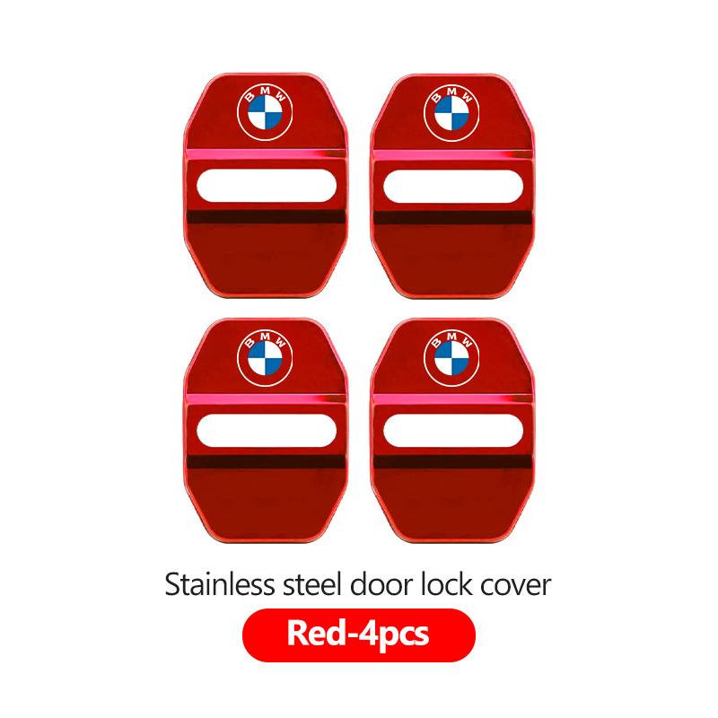 QWSL3 Stainless Car Door Lock Buckle Trim Cover Protector Rust Accessories For BMW M 1 3 4 5 6 7 Series X1 X3 X4 X5 G20 G38 F48 E36