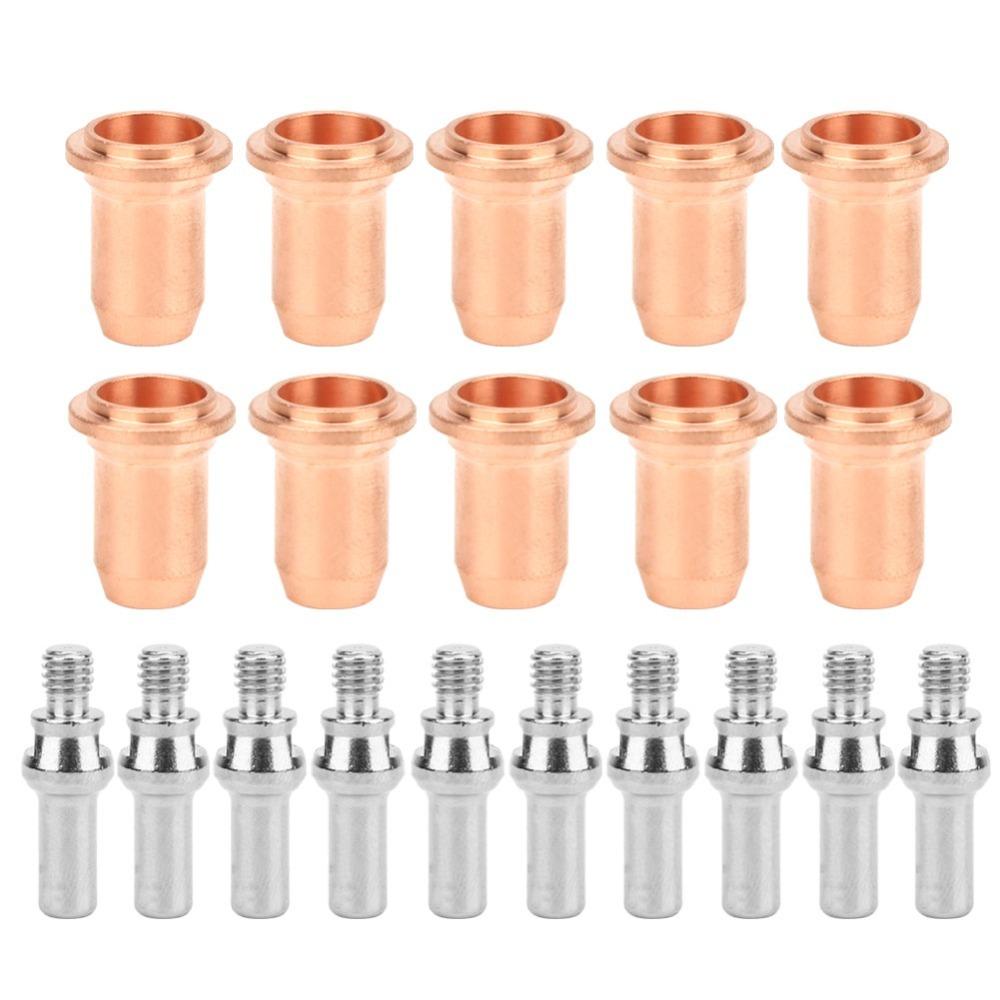 20pcs 30A-40A 40A-60A Plasma Electrode Tips 0.6mm Orifice Cutting Torch Electrode For PT60 Torch
