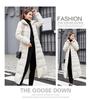 Women's Long Cotton-Padded Jacket with Belt, Over-the-Knee, Slim Fit, Korean Winter 2025 Style.