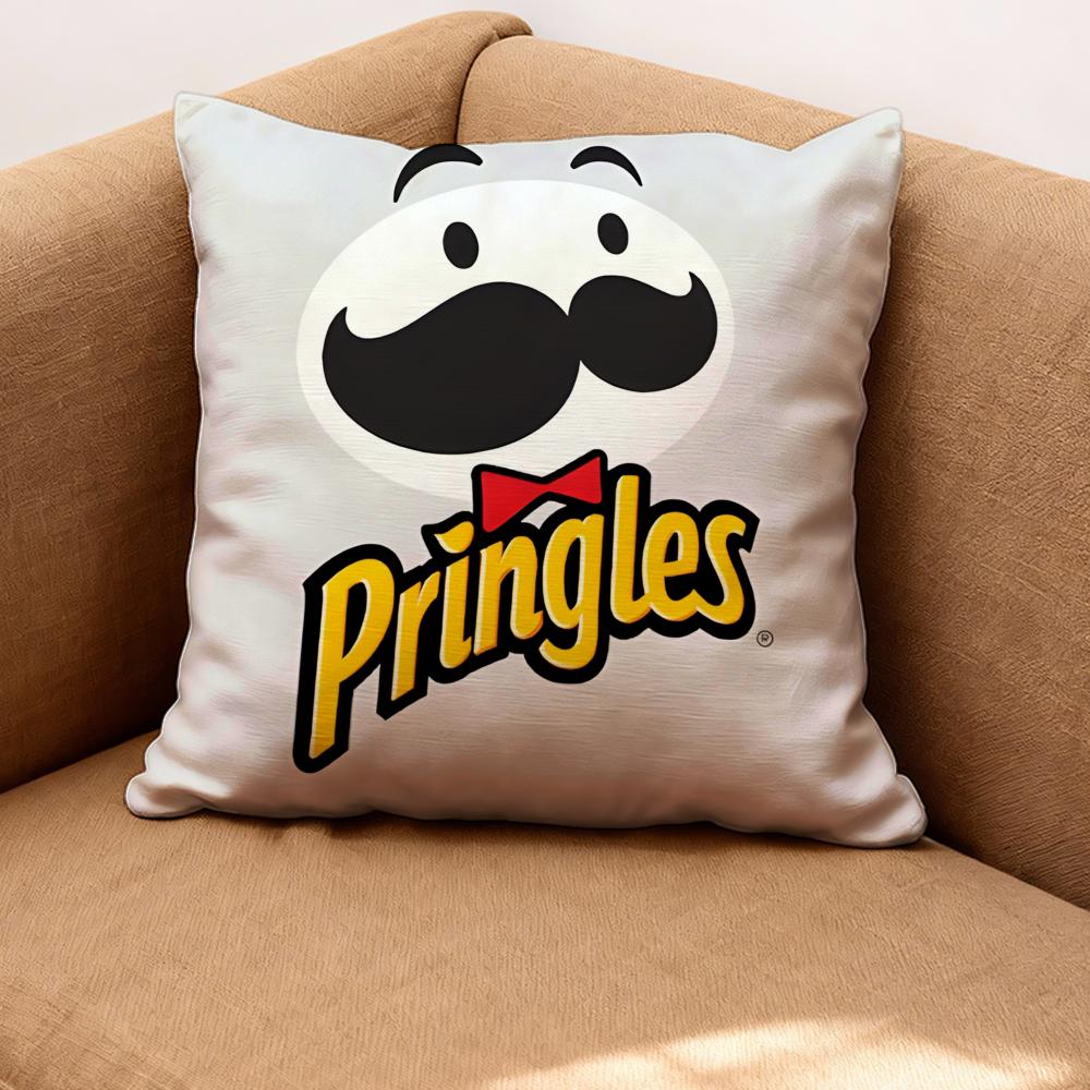 Pringles Cushion Cover Premium Comfort Reversible Pillow Cove -Two in One Design for Any Room & Car Interior