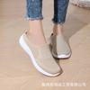 Cloth shoes women's large size casual women's single shoes medium and old soft-soled bag head half slippers TEMU sticker