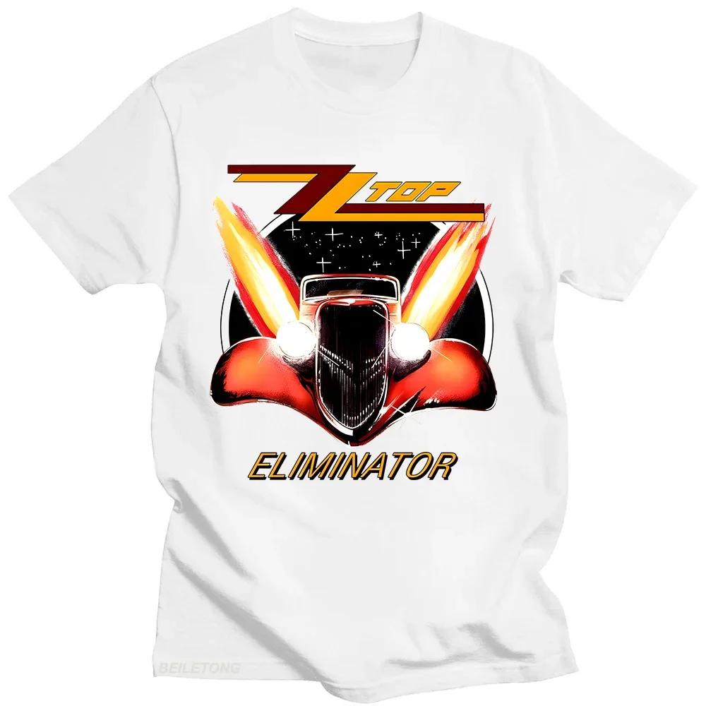 Zz Top Eliminator 1983 Tour T-Shirt Zz Top Rock Unisex Vintage Klassische T-Shirts Sommer Wounisexunisex Atmungsaktives T-Shirt Streetwear Schwarz